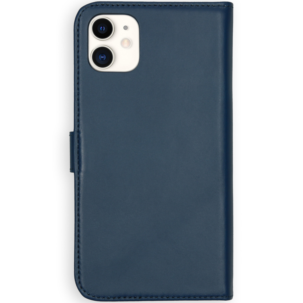 Selencia Echt Leren Bookcase Apple iPhone 11 - Blauw - Afbeelding 3