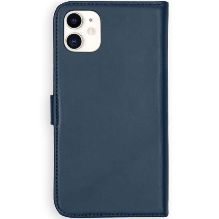 Selencia Echt Lederen Bookcase Apple iPhone 11 - Blauw - Afbeelding 3