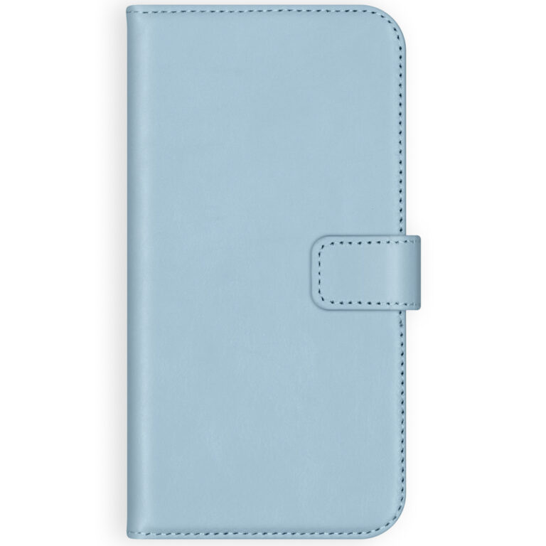 Selencia Echt Lederen Bookcase Apple iPhone 11 - Lichtblauw - Afbeelding 2