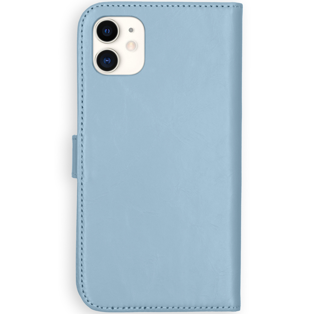 Selencia Echt Leren Bookcase Apple iPhone 11 - Air Blue - Afbeelding 3