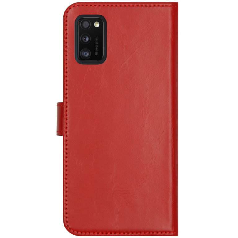 Selencia Echt Lederen Bookcase Samsung Galaxy A41 - Rood - Afbeelding 3