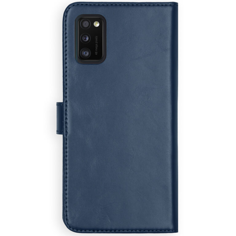Selencia Echt Lederen Bookcase Samsung Galaxy A41 - Blauw - Afbeelding 3