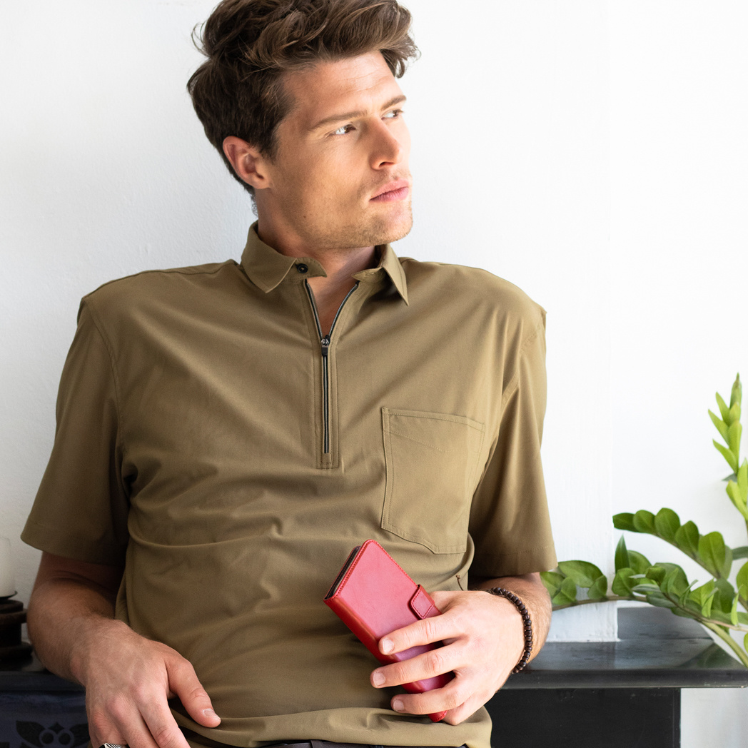 Selencia Echt Leren Bookcase Apple iPhone SE (2016) / 5 / 5s - Rood - Afbeelding 4