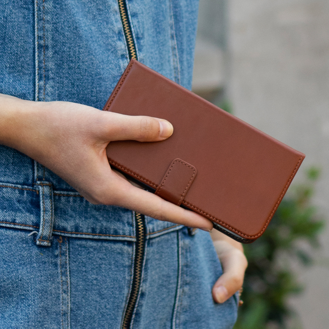 Selencia Echt Leren Bookcase Apple iPhone Xr - Bruin - Afbeelding 7