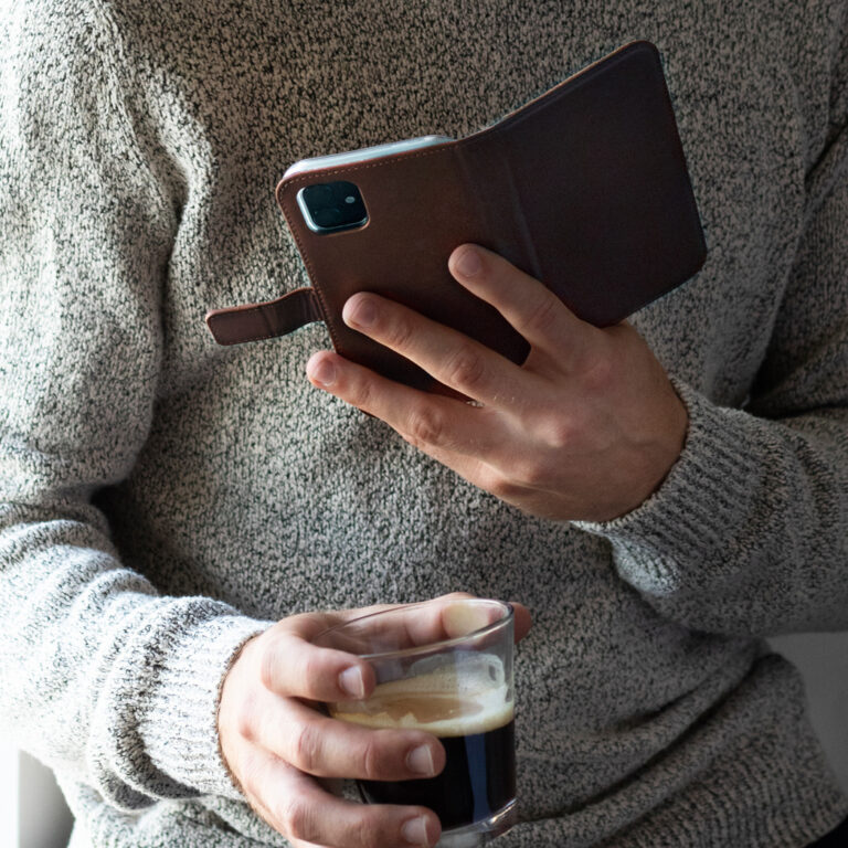 Selencia Echt Lederen Bookcase Samsung Galaxy S9 Plus - Bruin - Afbeelding 6