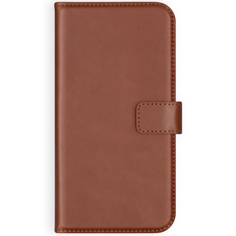 Selencia Echt Lederen Bookcase Apple iPhone Xs - Lichtbruin - Afbeelding 2