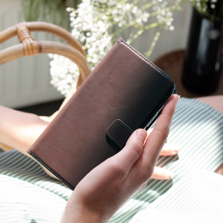 Selencia Echt Lederen Bookcase Apple iPhone Xs - Bruin - Afbeelding 8