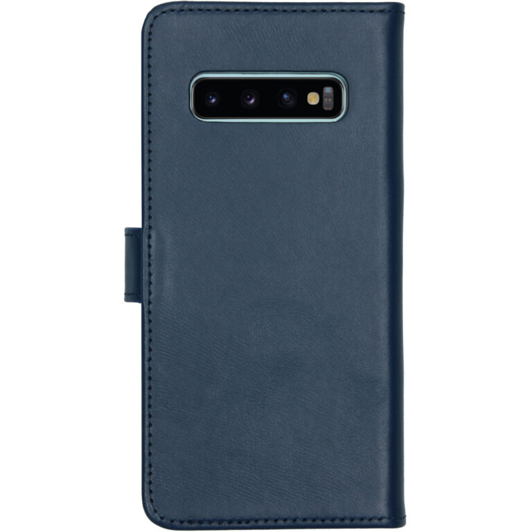 Selencia Echt Lederen Bookcase Samsung Galaxy S10 - Blauw - Afbeelding 3