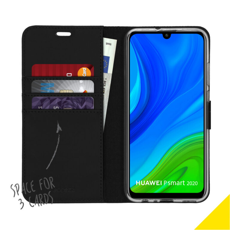 Accezz Wallet Softcase Bookcase Huawei P Smart (2020) - Zwart - Afbeelding 3