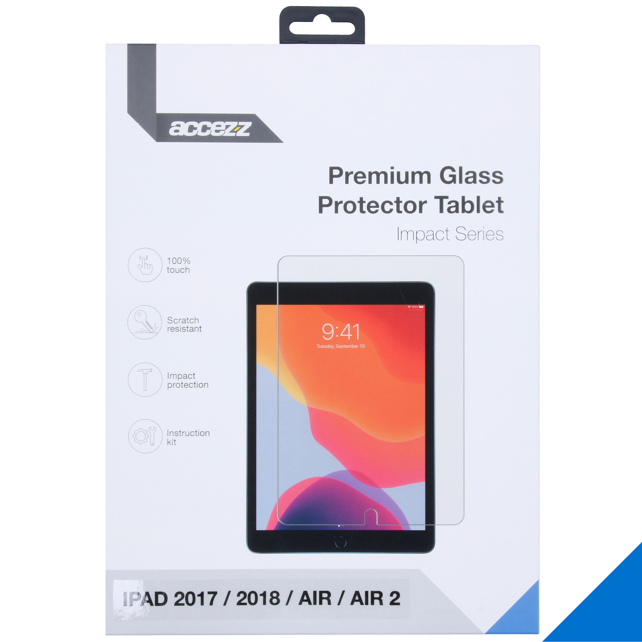 Accezz Premium glass screenprotector Tablet Apple iPad 6 (2018) 9.7 inch / iPad 5 (2017) 9.7 inch / Air 2 (2014)/Air 1 (2013) - Afbeelding 3