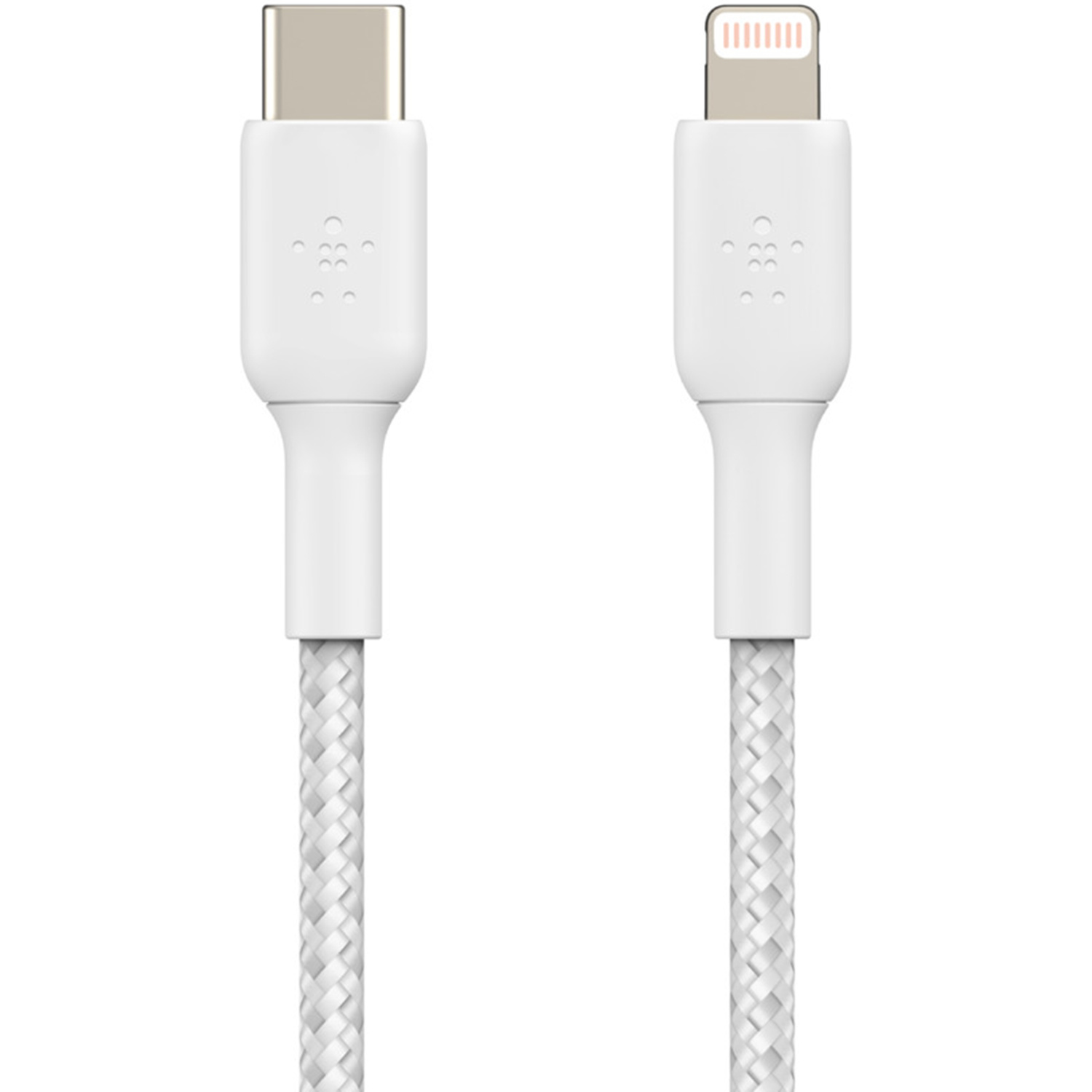 Belkin Boost↑Charge™ Braided Lightning naar USB-C kabel – 2 meter – Wit
