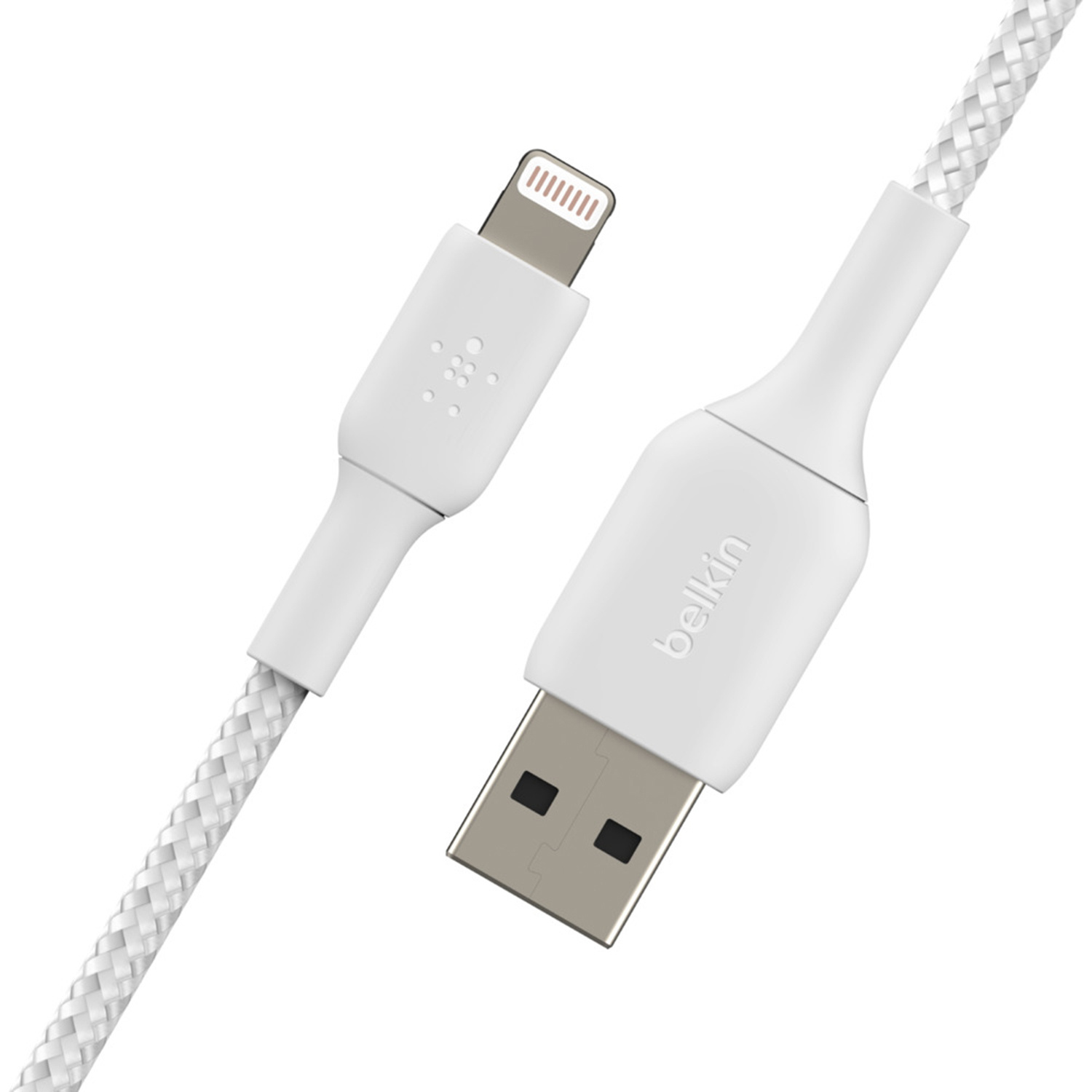 Belkin Boost↑Charge™ Braided Lightning naar USB kabel - 0,15 meter - Wit - Afbeelding 2
