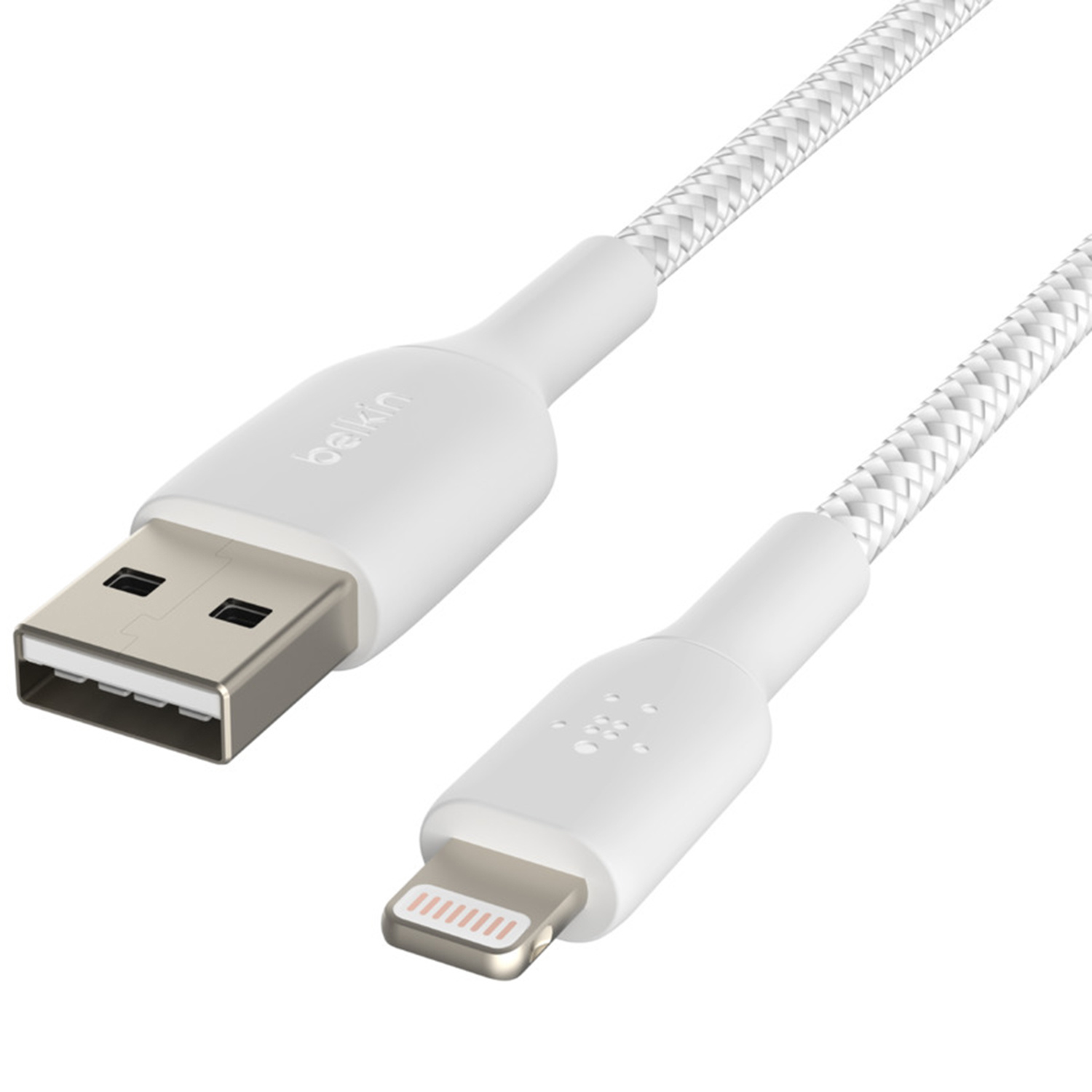 Belkin Boost↑Charge™ Braided Lightning naar USB kabel - 0,15 meter - Wit - Afbeelding 3