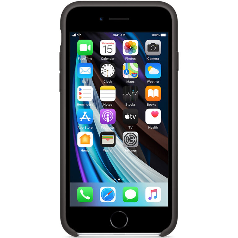 Apple Silicone Backcover iPhone SE (2022 / 2020) - Black - Afbeelding 2
