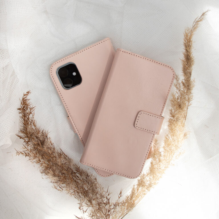 Selencia Echt Lederen Bookcase Apple iPhone 11 - Roze - Afbeelding 7