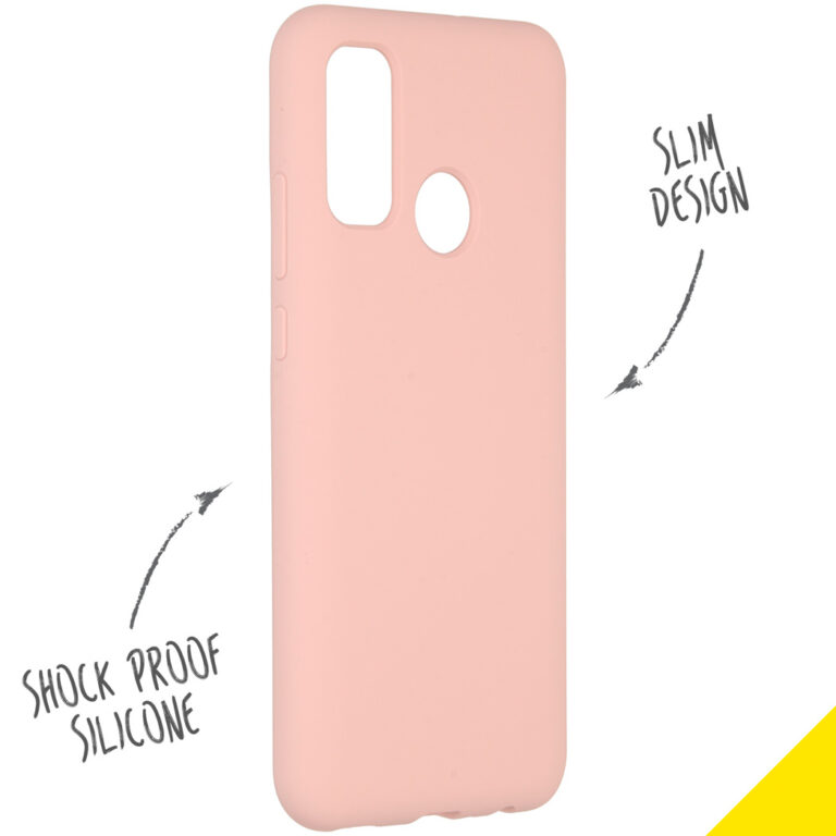 Accezz Liquid Silicone Backcover Huawei P Smart (2020) - Pink Sand - Afbeelding 2