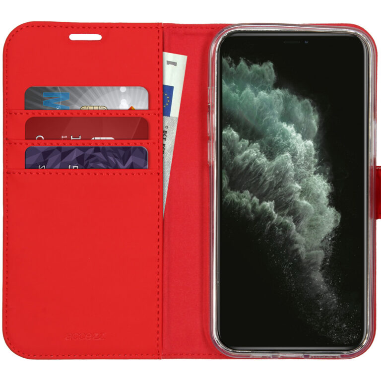 Accezz Wallet Softcase Bookcase Apple iPhone 12 Pro Max - Rood - Afbeelding 3