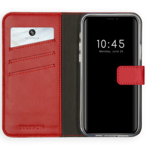 Selencia Echt Lederen Bookcase Apple iPhone 12 Pro Max - Rood