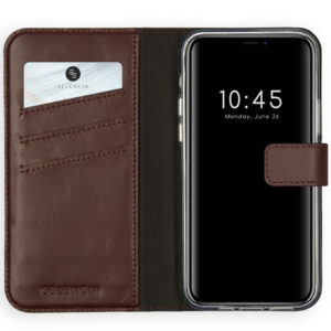 Selencia Echt Lederen Bookcase Apple iPhone 12 Pro Max - Bruin