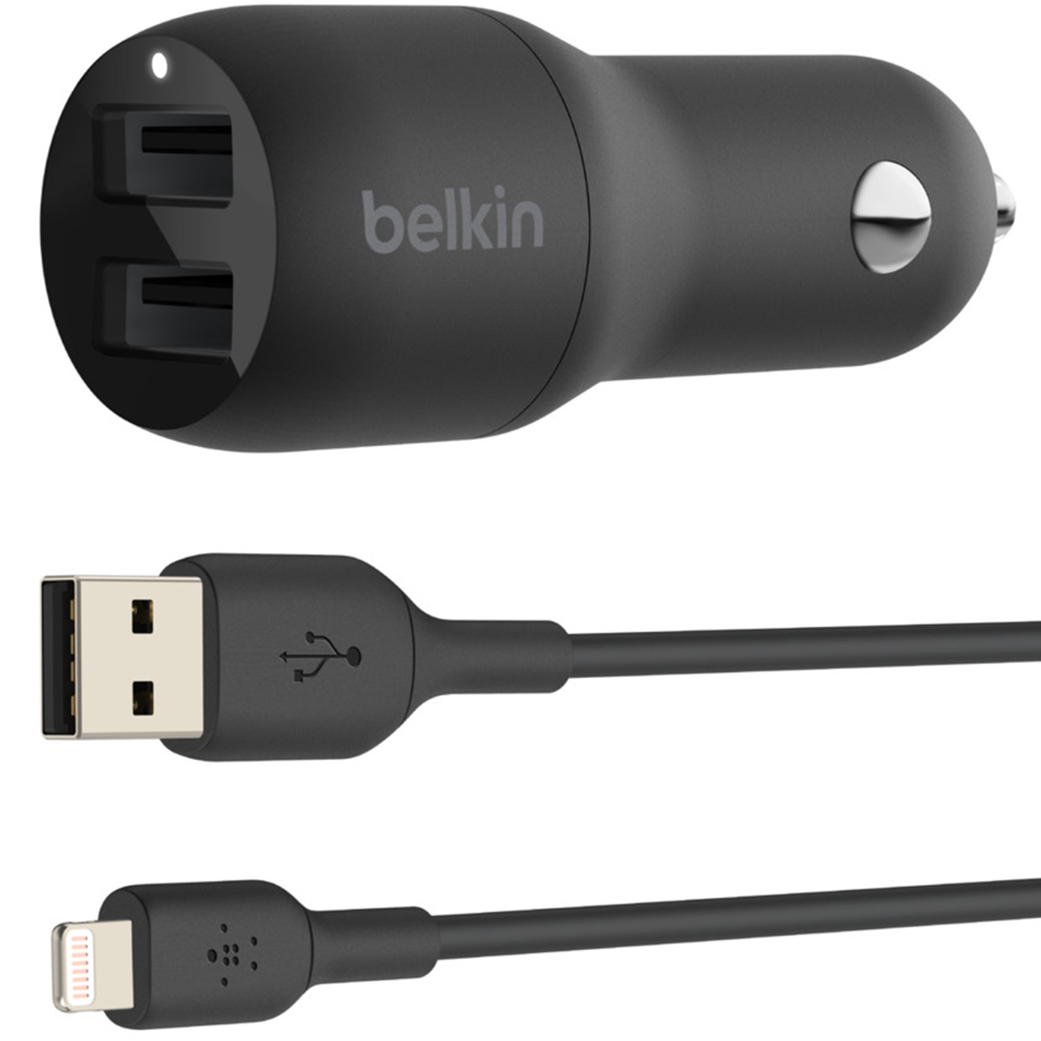 Belkin Boost↑Charge™ Dual USB Car Charger + Lightning kabel – 24W