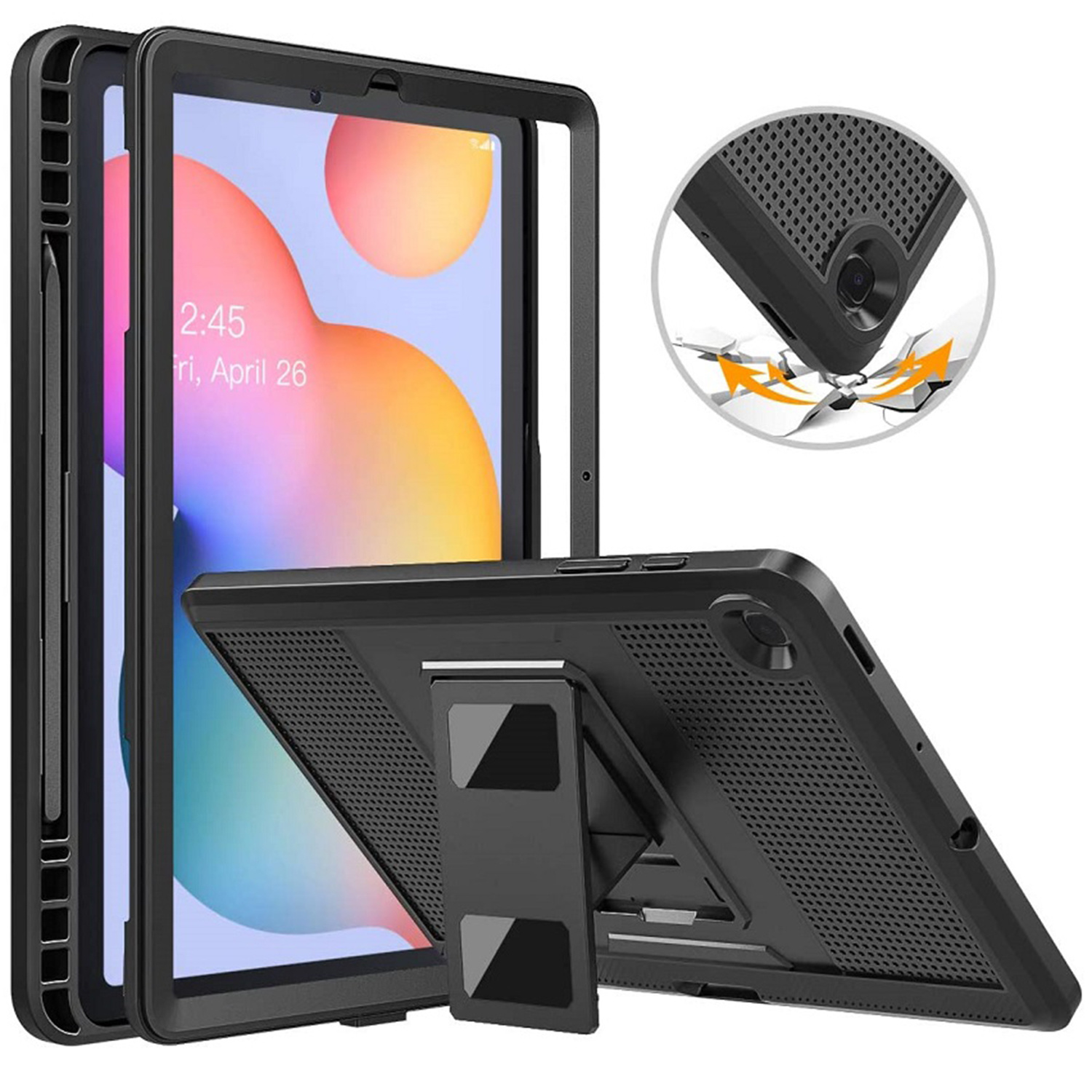 Accezz Rugged Back Case Samsung Galaxy Tab S6 Lite / Tab S6 Lite (2022) – Zwart