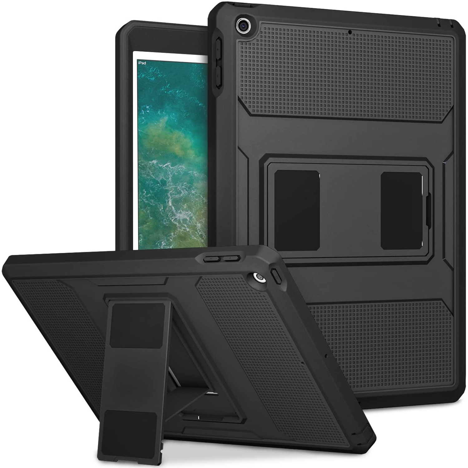 Accezz Rugged Back Case Apple iPad 6 (2018) 9.7 inch / iPad 5 (2017) 9.7 inch – Zwart