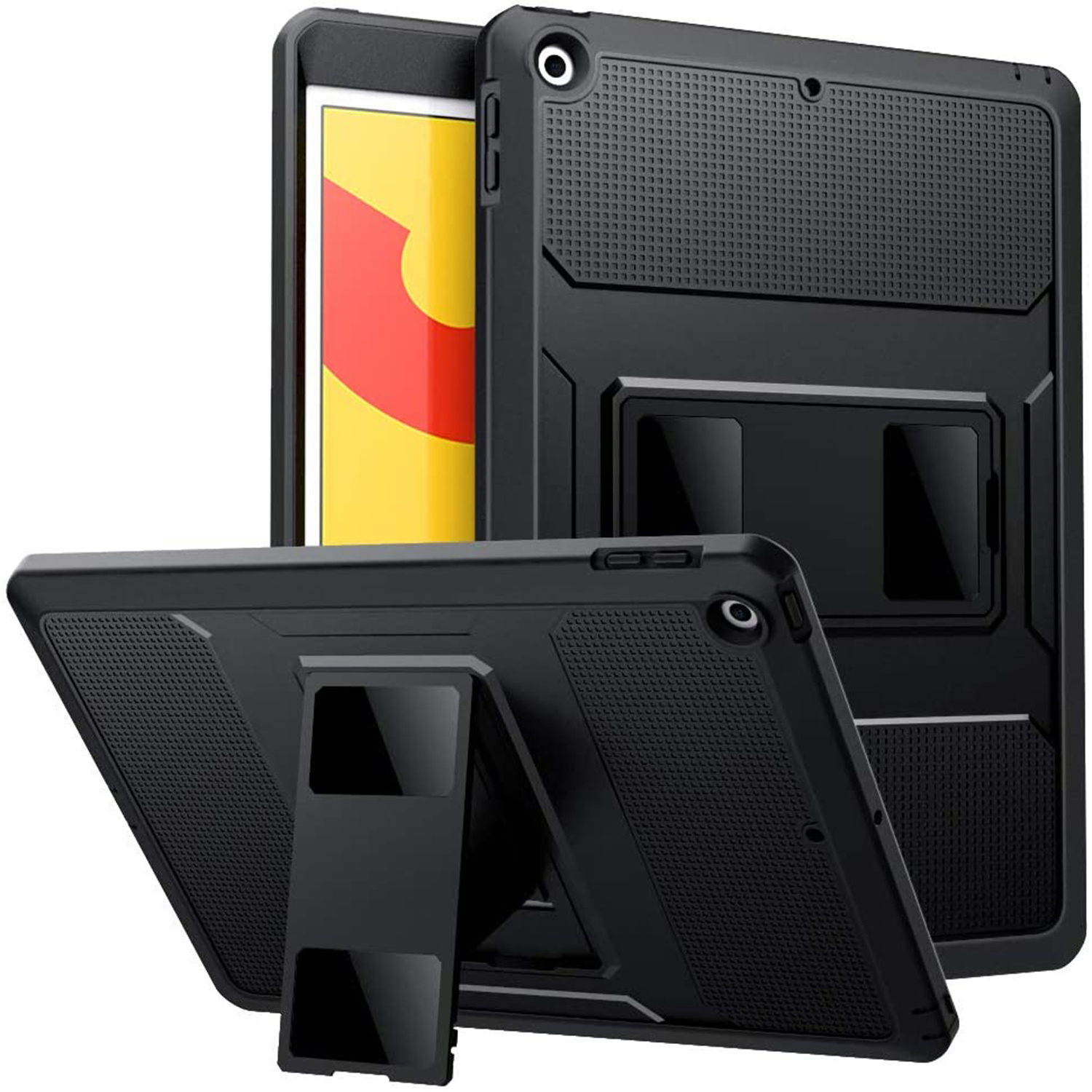 Accezz Rugged Back Case Apple iPad 9 (2021) 10.2 inch / iPad 8 (2020) 10.2 inch / iPad 7 (2019) 10.2 inch - Zwart