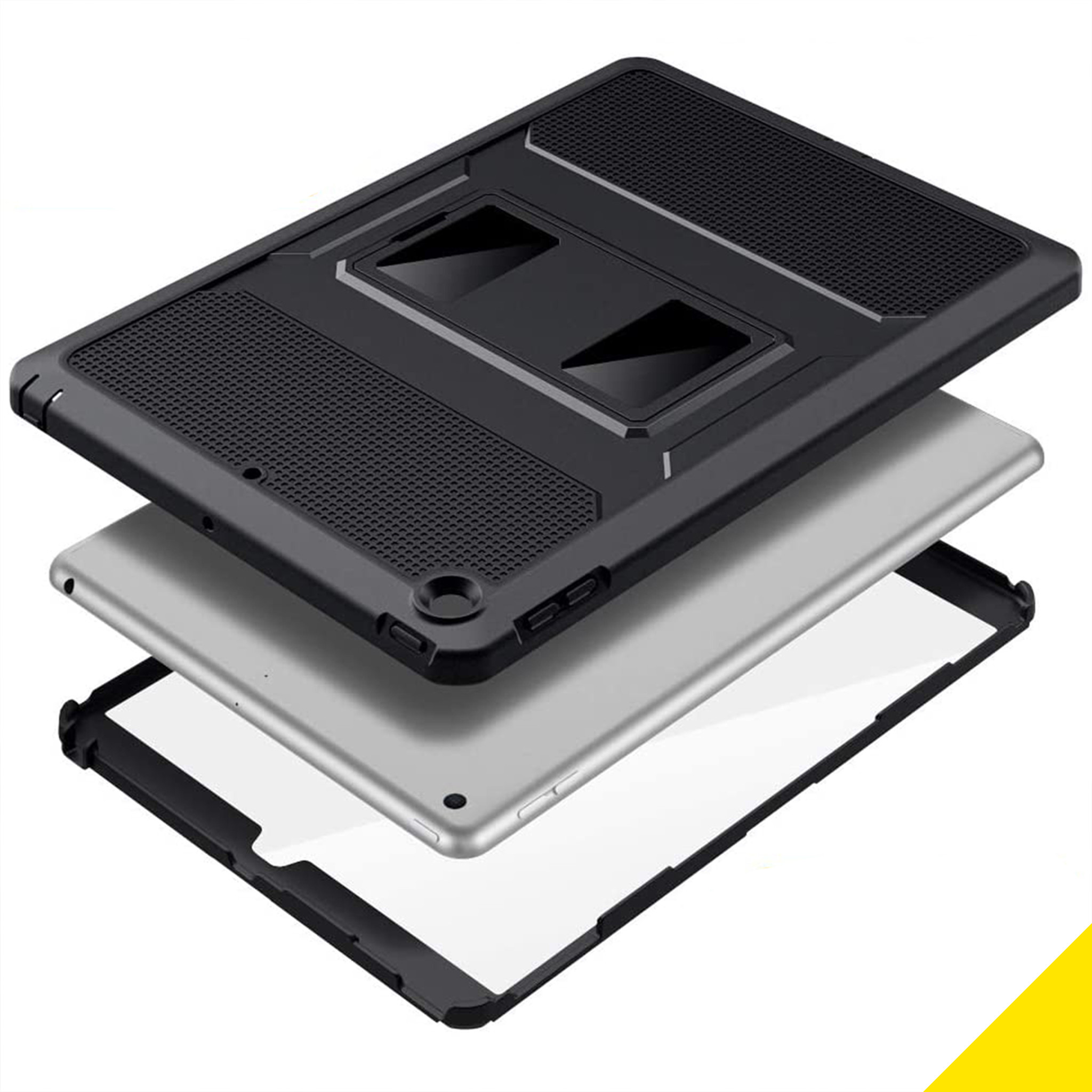 Accezz Rugged Back Case Apple iPad 9 (2021) 10.2 inch / iPad 8 (2020) 10.2 inch / iPad 7 (2019) 10.2 inch - Zwart - Afbeelding 2