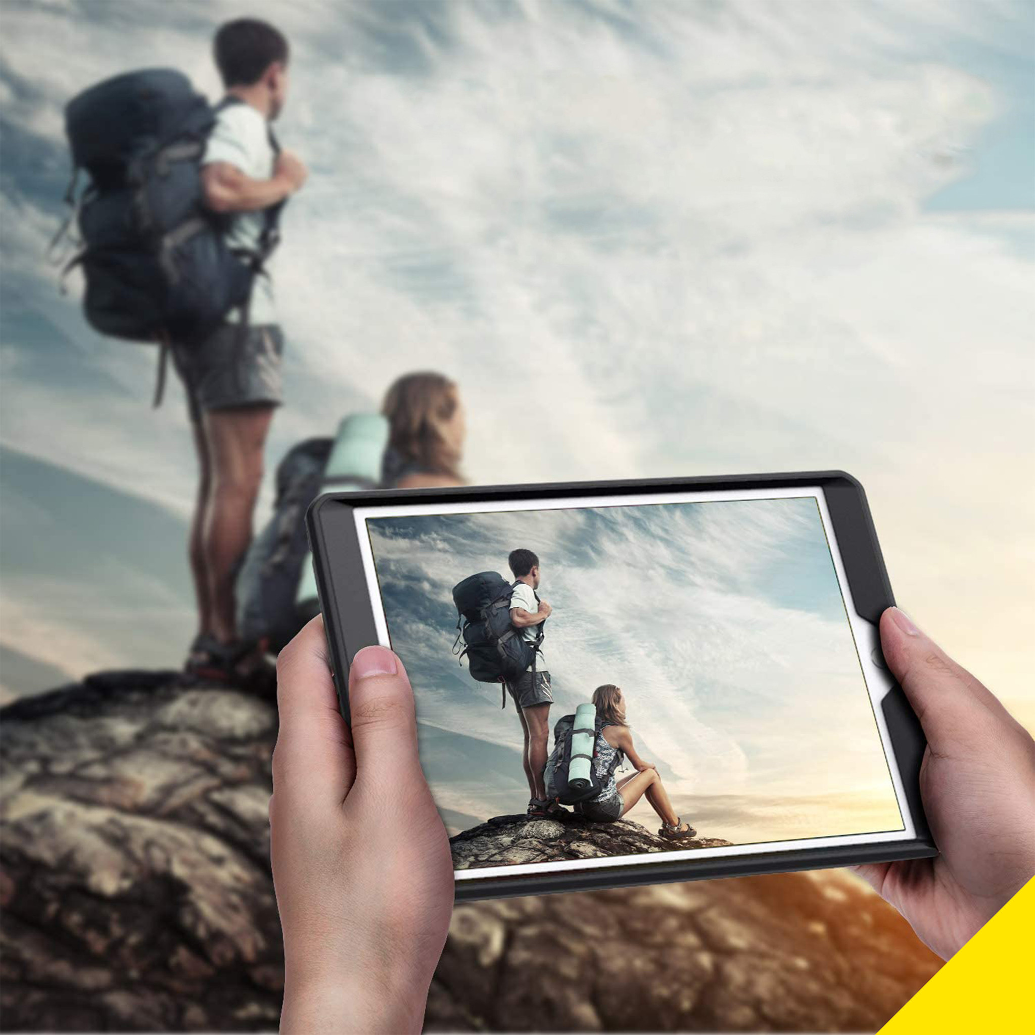 Accezz Rugged Back Case Apple iPad 9 (2021) 10.2 inch / iPad 8 (2020) 10.2 inch / iPad 7 (2019) 10.2 inch - Zwart - Afbeelding 5