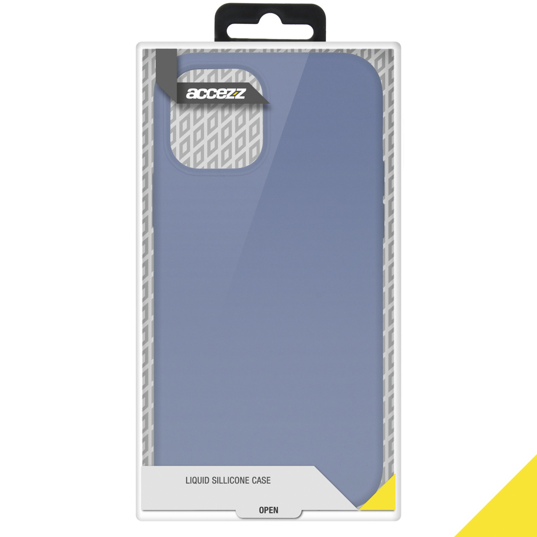 Accezz Liquid Silicone Backcover Apple iPhone 12 (Pro) - Lavender Gray - Afbeelding 4