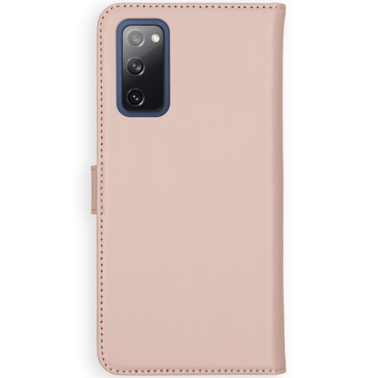 Selencia Echt Lederen Bookcase Samsung Galaxy S20 FE - Roze - Afbeelding 3
