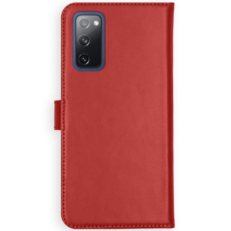 Selencia Echt Lederen Bookcase Samsung Galaxy S20 FE - Rood - Afbeelding 3