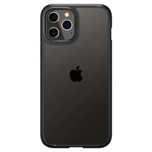 Spigen Ultra Hybrid Backcover Apple iPhone 12 (Pro) - Zwart