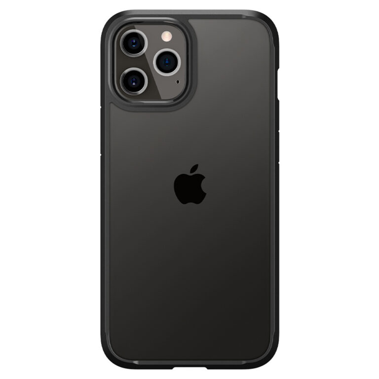Spigen Ultra Hybrid Backcover Apple iPhone 12 (Pro) - Zwart
