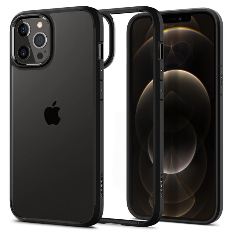 Spigen Ultra Hybrid Backcover Apple iPhone 12 (Pro) - Zwart - Afbeelding 2