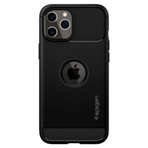 Spigen Rugged Armor Backcover Apple iPhone 12 (Pro) - Zwart