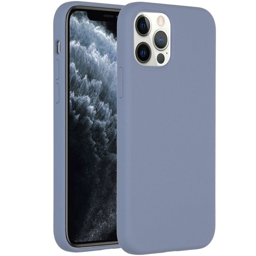 Accezz Liquid Silicone Backcover Apple iPhone 12 (Pro) – Lavender Gray