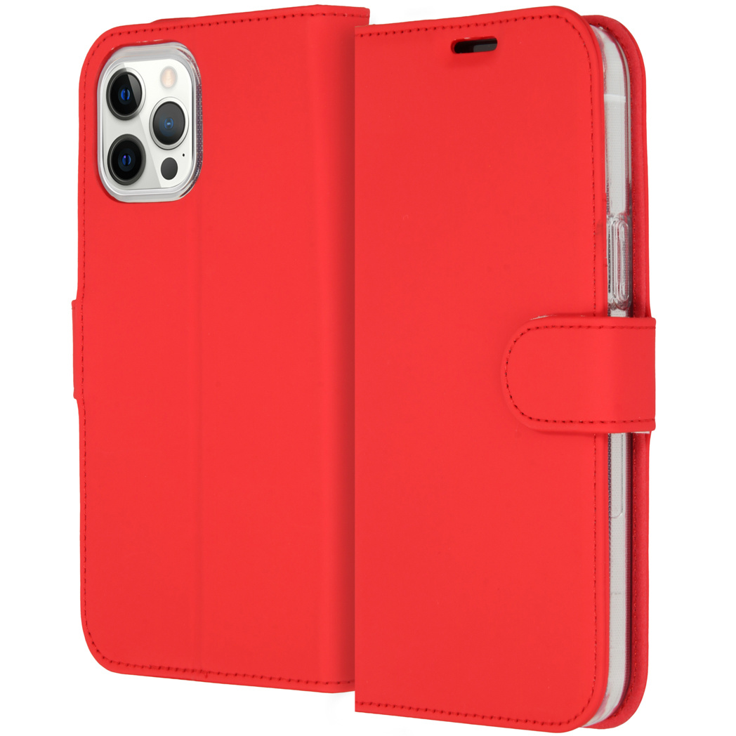 Accezz Wallet Softcase Bookcase Apple iPhone 12 Pro Max – Rood