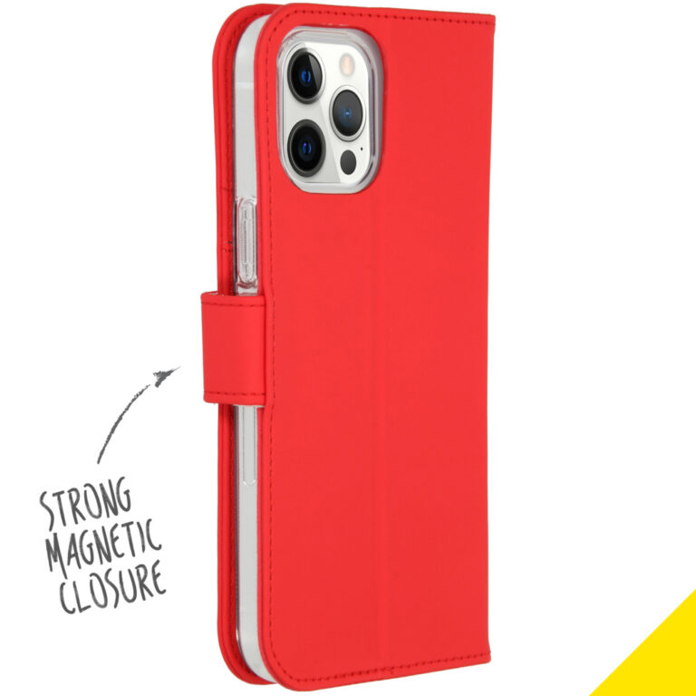 Accezz Wallet Softcase Bookcase Apple iPhone 12 Pro Max - Rood - Afbeelding 2