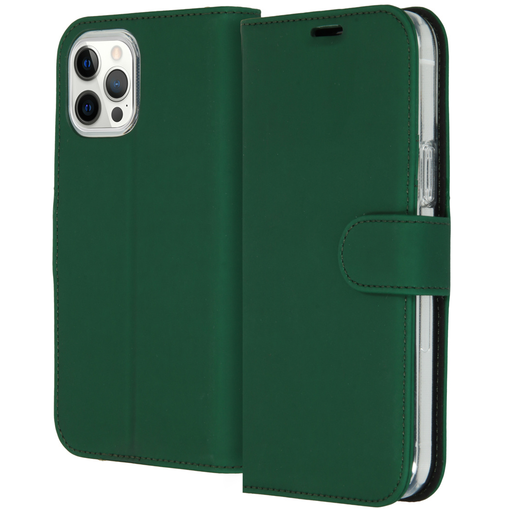 Accezz Wallet Softcase Bookcase Apple iPhone 12 Pro Max - Groen