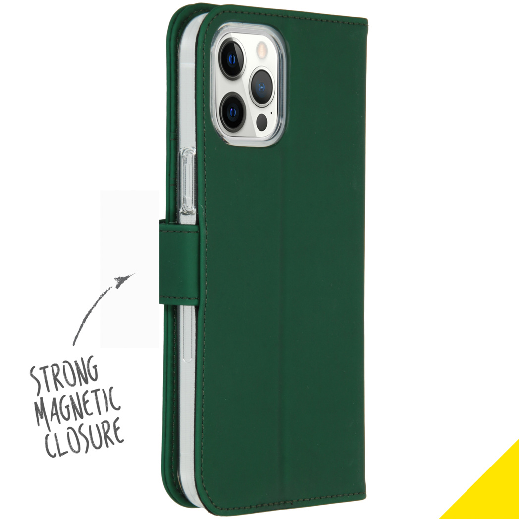 Accezz Wallet Softcase Bookcase Apple iPhone 12 Pro Max - Groen - Afbeelding 2