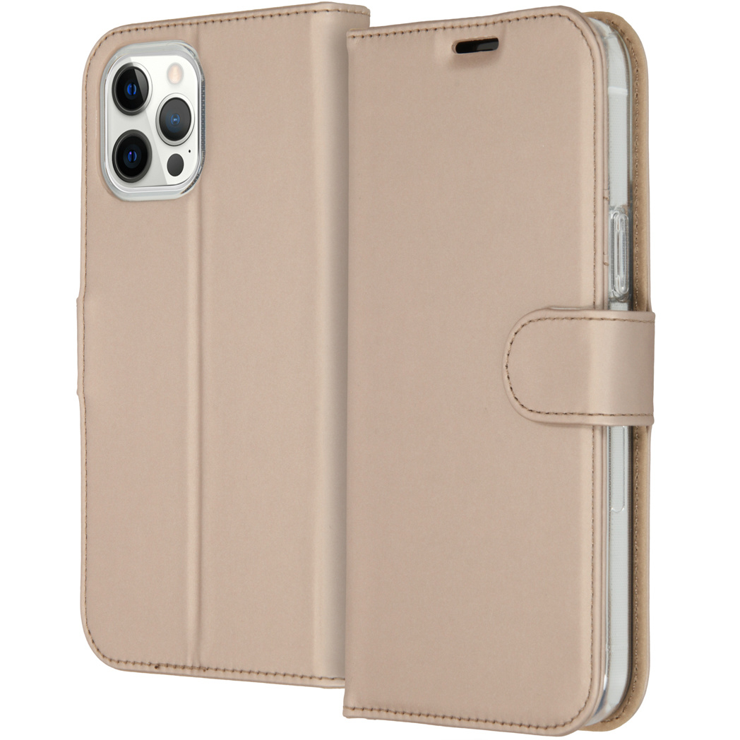 Accezz Wallet Softcase Bookcase Apple iPhone 12 Pro Max – Goud