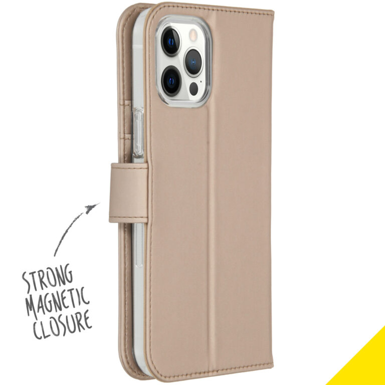 Accezz Wallet Softcase Bookcase Apple iPhone 12 Pro Max - Goud - Afbeelding 2