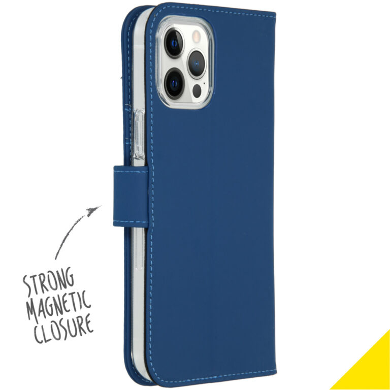 Accezz Wallet Softcase Bookcase Apple iPhone 12 Pro Max - Blauw - Afbeelding 2