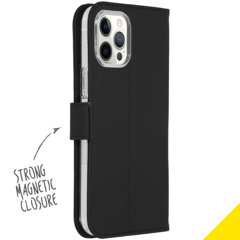 Accezz Wallet Softcase Bookcase Apple iPhone 12 Pro Max - Zwart - Afbeelding 2