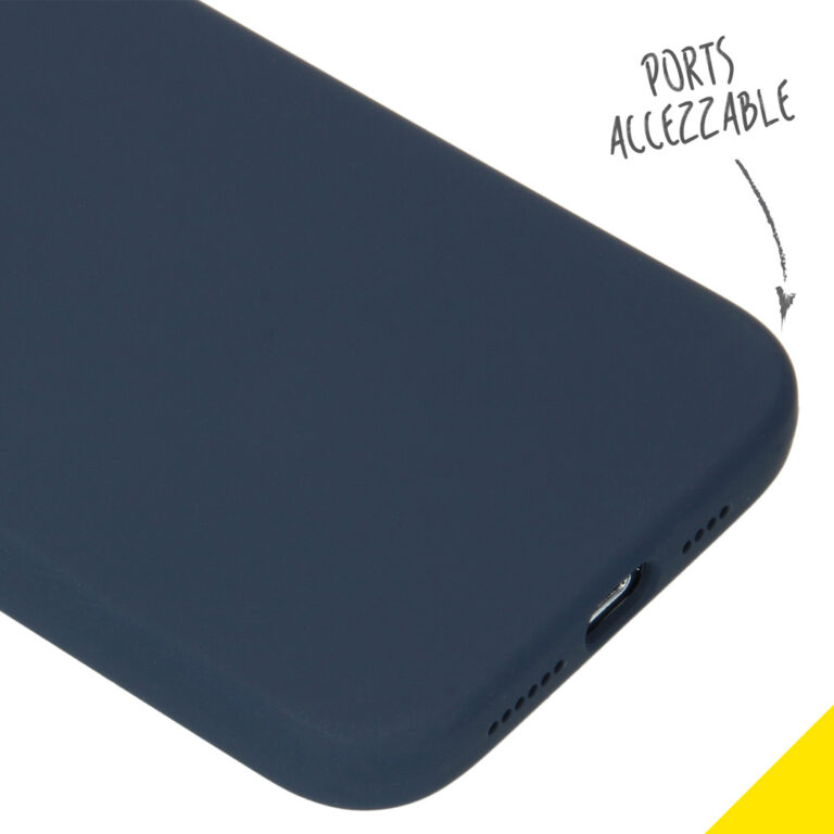 Accezz Liquid Silicone Backcover Apple iPhone 12 Pro Max - Donkerblauw - Afbeelding 3