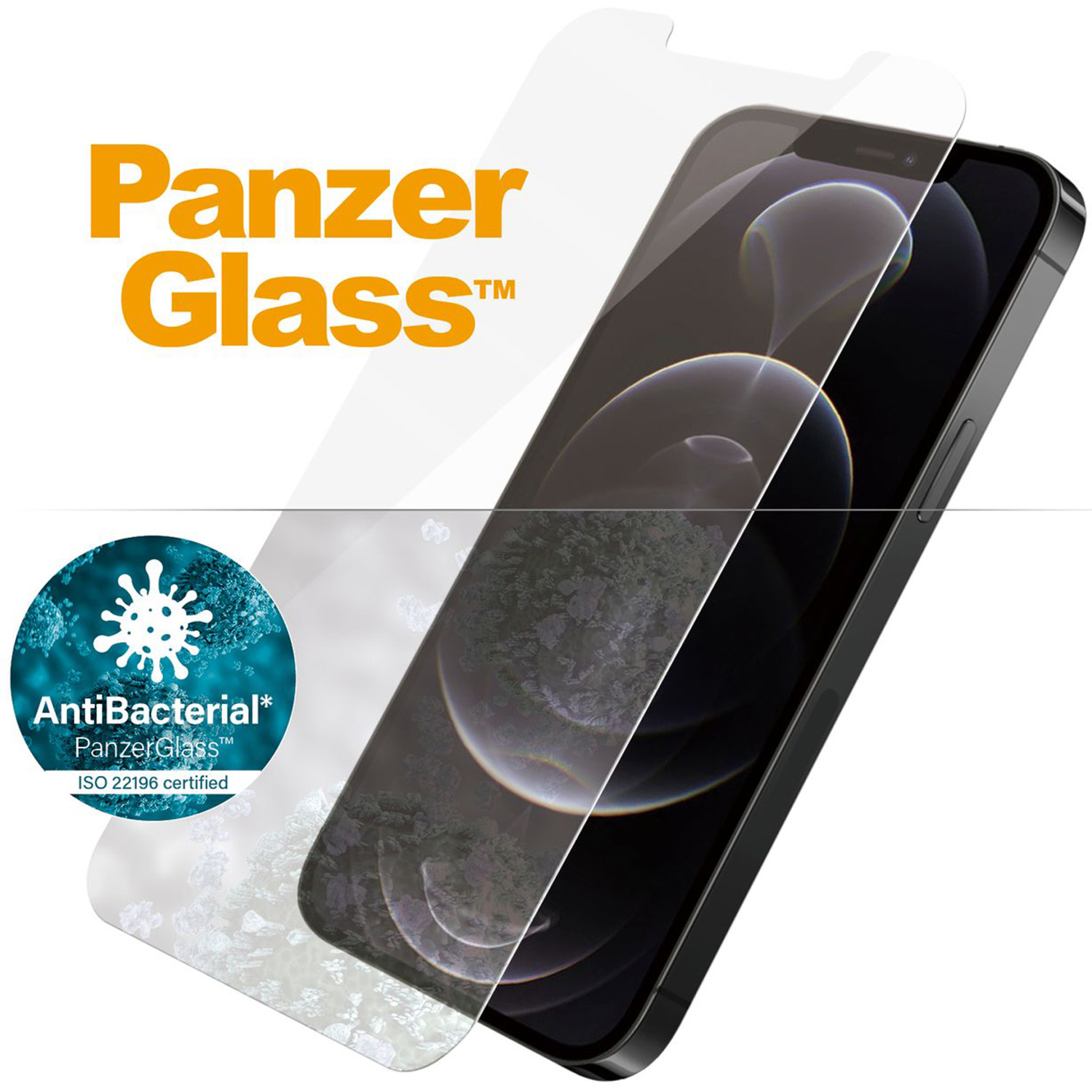 PanzerGlass Anti-Bacterial Screenprotector Apple iPhone 12 (Pro) - Afbeelding 3