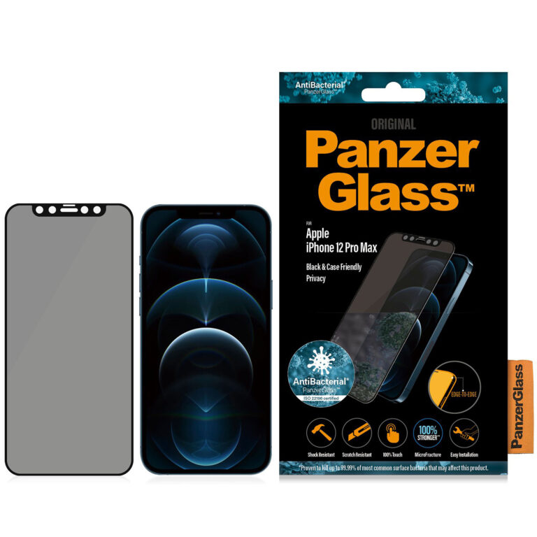 PanzerGlass Case Friendly Privacy Anti-Bacterial Screenprotector Apple iPhone 12 Pro Max - Afbeelding 2