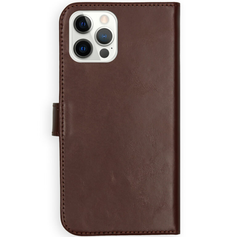 Selencia Echt Lederen Bookcase Apple iPhone 12 (Pro) - Bruin - Afbeelding 3