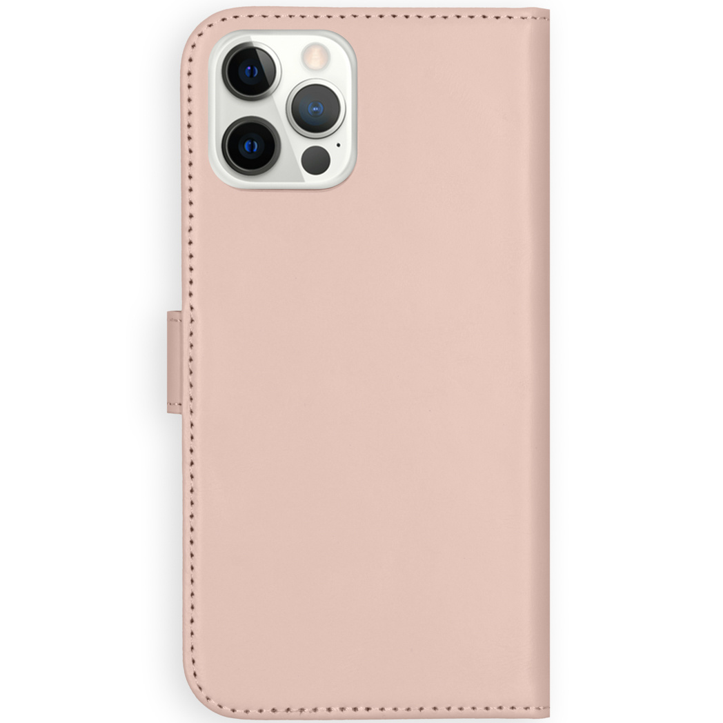 Selencia Echt Leren Bookcase Apple iPhone 12 (Pro) - Dusty Pink - Afbeelding 3